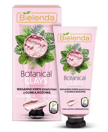 Bielenda Botanical Clays Wegański Krem z Różową Glinką do cery suchej 50ml