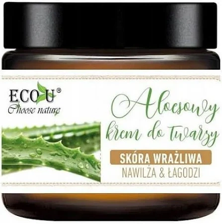 ECO-U Aloesowy krem do twarzy do skóry wrażliwej Nawilża i Łagodzi 50 ml