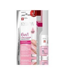 Eveline 6 w1 Odżywka Do Paznokci  Nadajaca Kolor  Odcien Shimmer Pink  5ml