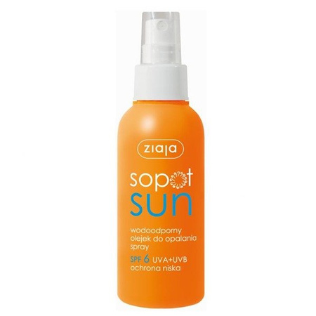 Ziaja Sopot Sun Wodoodporny Olejek Do Opalania Spray SPF6 125ml
