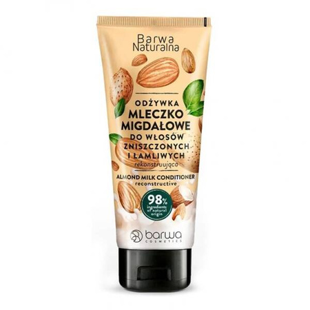 Barwa Naturalna Odżywka z Mleczkiem Migdałowym dla Włosów Zniszczonych 200ml