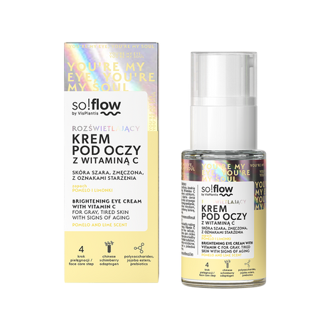 So!Flow Rozświetlający krem pod oczy z witaminą C skóra szara zmęczona z oznakami starzenia 15 ml
