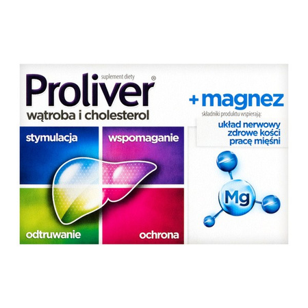Proliver + Magnez wsparcie Wątroby i Cholesterolu 30 tabletek