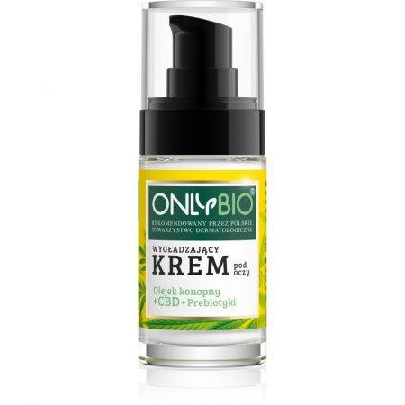 OnlyBio Krem Pod Oczy Wygładzający Olejek Konopny+CBD+Prebiotyki 30ml