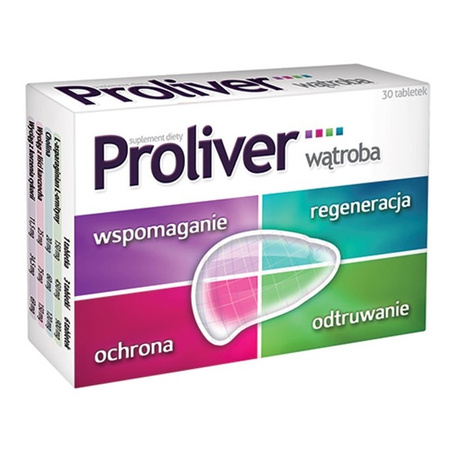 Aflofarm PROLIVER Wątroba dla regeneracji, ochrony i zdrowia wątroby 30 sztuk