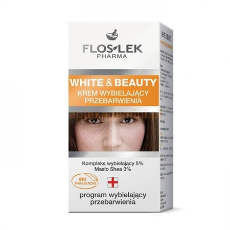 Floslek White & Beauty Krem Wybielający Przebarwienia 50 ml