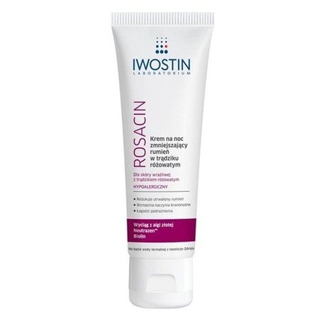 Iwostin Rosacin Krem Na Noc Zmniejszający Rumień W Trądziku Różowatym 40 ml
