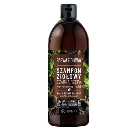 Barwa Ziołowa Szampon Czarna Rzepa do włosów osłabionych z łupieżem 480 ml