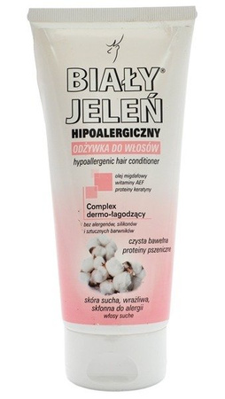 Biały Jeleń Odżywka Do Włosów Suchych Czysta Bawełna i Proteiny Pszeniczne 200ml