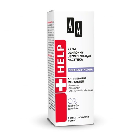 AA HELP Ochronny Krem Uszczelniający Naczynka na Noc 40 ml