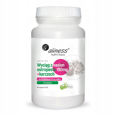 Milk thistle seed extract 190 mg + artichoke, 100 vegan capsules