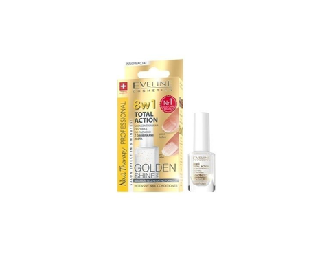 Eveline Total Action Odżywka Do Paznokci 8w1 z Drobinkami Złota 12 ml