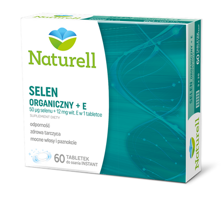 NATURELL SELEN ORGANICZNY Z WITAMINĄ E 60 TABLETEK