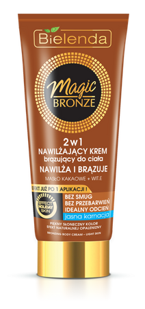  Bielenda Magic Bronze Krem Brązujący Do Ciała 2w1 Jasna Karnacja 200 ml