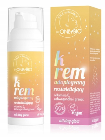 Onlybio Krem Rozświetlający z Witaminą C Ashwagandha i Granatem 50ml
