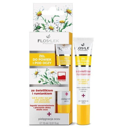 Floslek Eye Gel Eyebright and Chamomile Brings Relief Reduces Redness 15ml