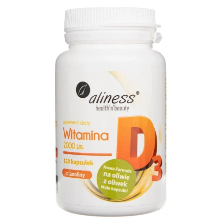 Aliness Witamina D3 2000 IU – 120 kapsułek
