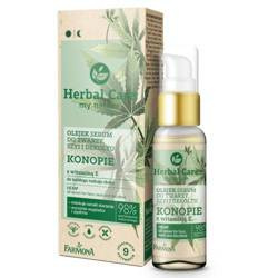 Farmona Herbal Care Olejek-serum do twarzy, szyi i dekoltu z olejem konopnym i witaminą E 50 ml