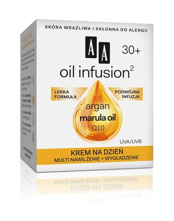 AA OIL INFUSION day cream moisturizes MULTI 30+