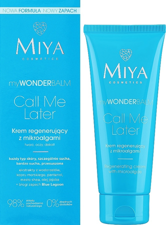 MIYA Cosmetics myWONDERBALM Call Me Later Regenerating cream with microalgae 75ml