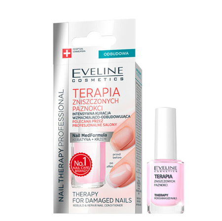 Eveline Therapy for Damaged Nails Rebuild and Repair Nail Conditioner 12ml
