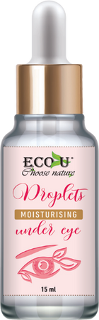 EcoU Nawilżające Rozjaśniające i Łagodzące Kropelki pod Oczy 15 ml