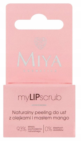 Miya Naturalny Peeling Do Ust z Olejkami i Masłem Mango 10g
