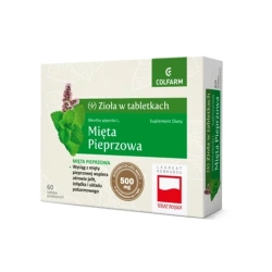 Colfarm Mięta Pieprzowa dla zdrowia jelit żołądka i układu pokarmowego 60  kapsułek
