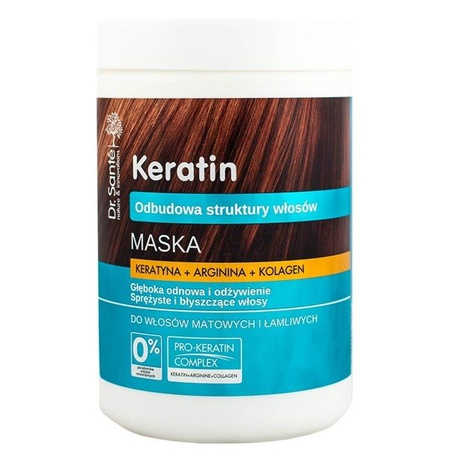 Elfa Pharm Dr. Santé Hair Mask Keratin, Arginine and Collagen for Dull and Brittle Hair 1000ml