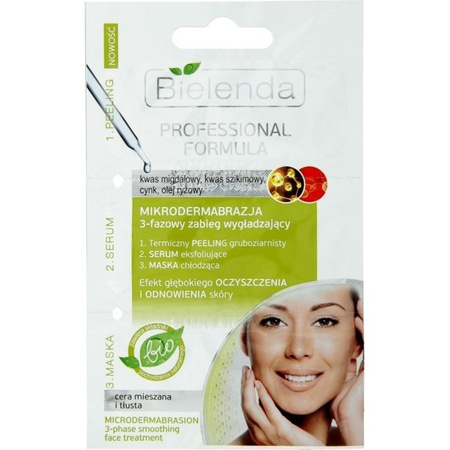 Bielenda Professional Formula Mikrodermabrazja Zabieg Wygładzający 3x3g