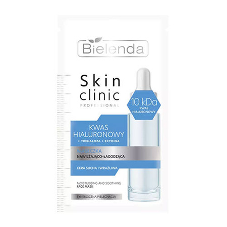 Bielenda Skin Clinic Professional Hyaluronic Acid Moisturizing and Soothing Mask for Dry and Sensitive Skin 8g