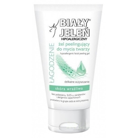 Biały Jeleń Żel Peelingujący Do Mycia Twarzy 150ml Hypoalergiczny Skóra Wrażliwa