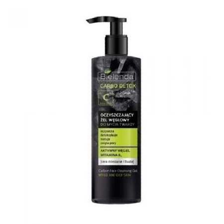 Bielenda CARBO DETOX Carbon Facial Cleanser - Gel Oczyszczający Żel Węglowy 195g