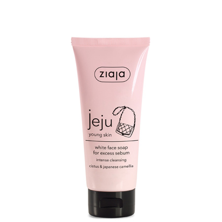 Ziaja Jeju Young Skin White Face Soap with Hint Mango Coconut Papaya for All Skin Types Vegan 75ml