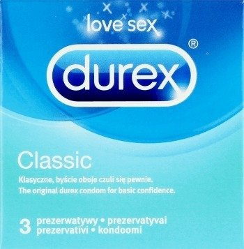 Durex Classic Condoms 3pcs.