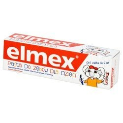 Elmex Pasta do zębów dla dzieci z Aminofluorkiem od 1 ząbka do 6 lat 50 ml
