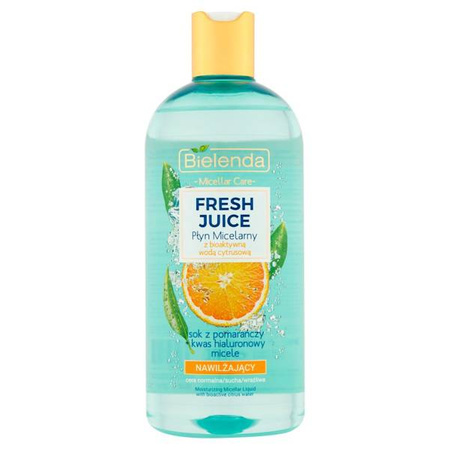 Bielenda Fresh Juice Płyn Micelarny Nawilżający Z Wodą Cytrusową Pomarańcza 500ml