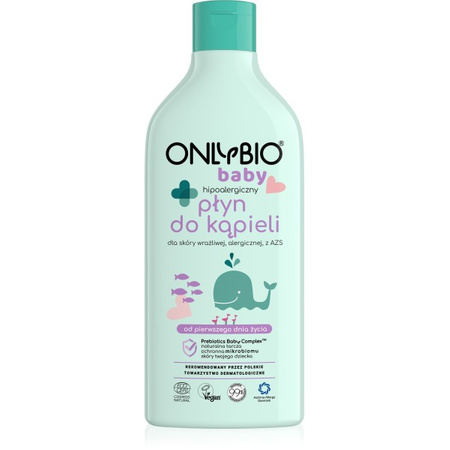 OnlyBio Baby Hypoallergenic Bath Lotion for Newborns Babies with Atopic and Allergic Skin 500ml