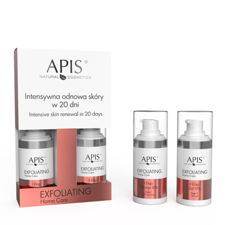 APIS Exfoliating Home Care Intensywna odnowa skóry w 20 dni - zestaw Emulsja + Żel 2 x 15 ml