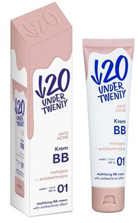 Under Twenty Matting BB Cream With Antibacterial Effect 01 Light Beige 60ml