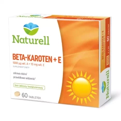 Naturell Beta-karoten + witamina E zdrowa skóra i prawidłowe widzenie 60 tabletek