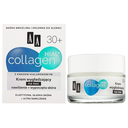 AA Collagen Hial 30+ Moisturising Night Cream for Sensitive Skin 50ml