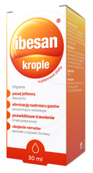 Ibesan Krople wsparcie jelit eliminacja nadmiaru gazów i poprawa trawienia ukojenie nerwów 30 ml