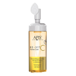 Apis Re-Vit C Rozświetlająca Pianka do Mycia Twarzy z Witaminą C dla Skóry Szarej z Przebarwieniami 150ml