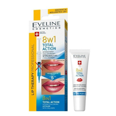 Eveline Total Action 8w1 Intensywny Wypełniacz Ust z Kolagenem 12ml