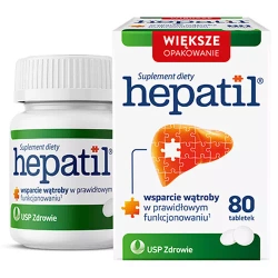 HEPATIL dla wsparcia wątroby w prawidłowym funkcjonowaniu 80 tabletek