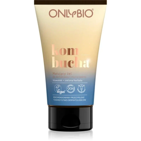 ONLYBIO Kombucha Matujący Żel do Demakijażu i Mycia Twarzy 150ml