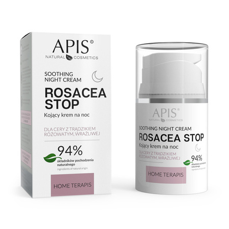 Apis ROSACEA STOP Kojący krem na noc dla cery z trądzikiem różowatym i wrażliwej 50 ml