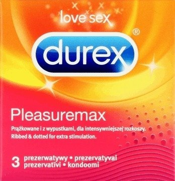 Durex Prezerwatywy Pleasuremax 3 Szt.