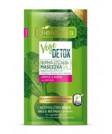 Bielenda Vege Detox Maseczka Normalizująca Jarmuż & Burak + Prebiotyk 8g